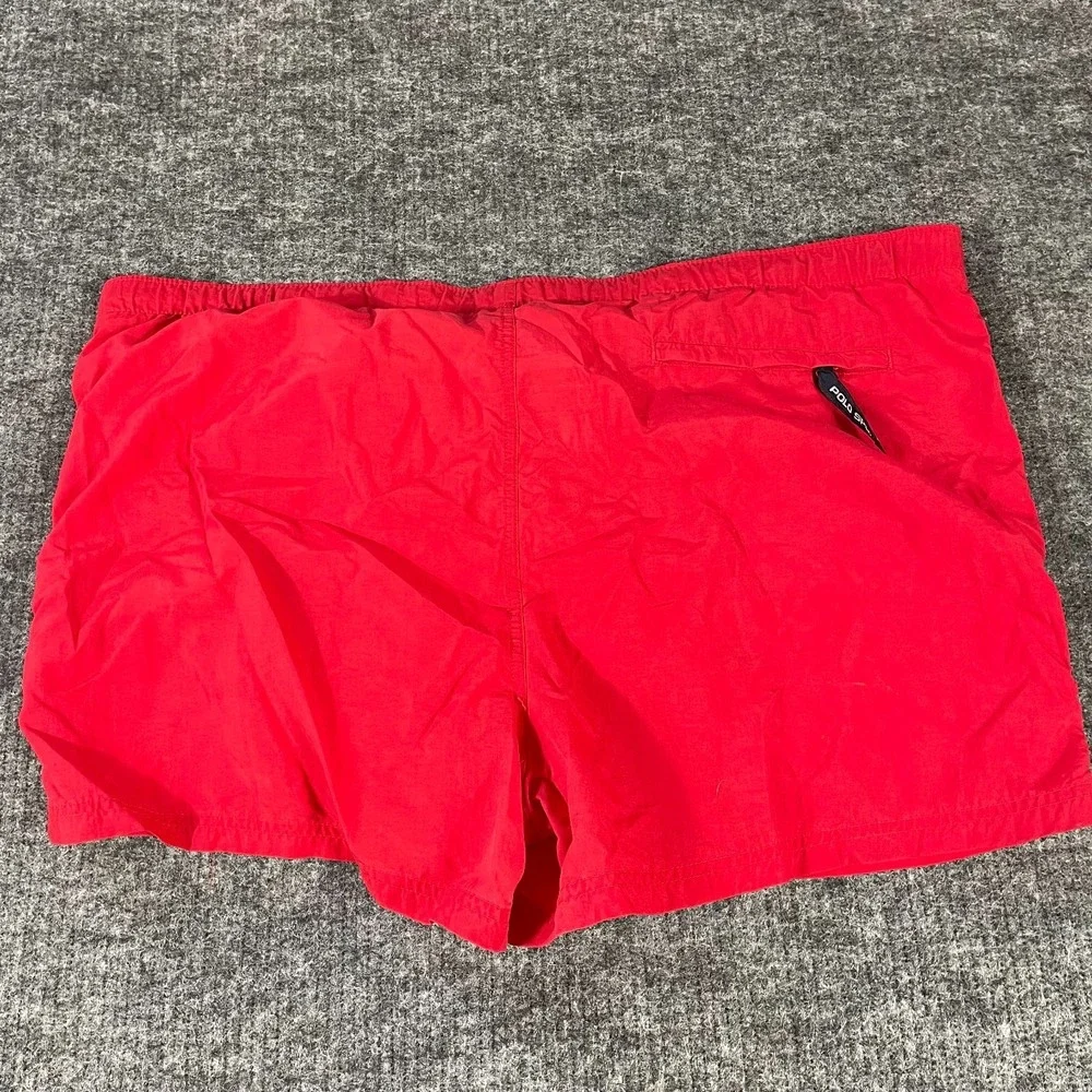 Vintage Polo Sport Ralph Lauren Swim Trunks Mens XL Red Mesh Lined Retro 90s - Picture 11 of 12